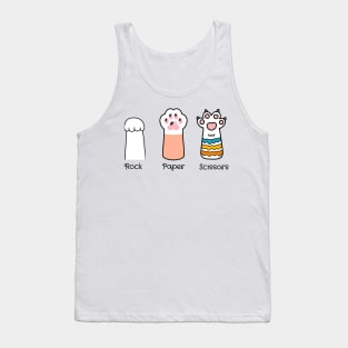 Feline Frenzy: Rock, Paper, Scissors - Cat Style! Tank Top